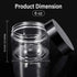 6 Pack 6 oz Plastic Jars Refillable Containers with Lids Wide-mouth Leakproof Reusable Round Empty Jars for Travel Cosmetic Dry Food Spice Cookie ...